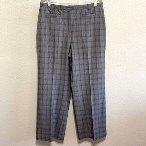 Briggs New York Black Grey Plaid Trouser Pants